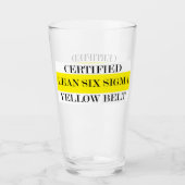Verre Ceinture jaune Lean Six Sigma (Devant)