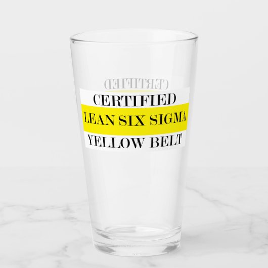 Verre Ceinture jaune Lean Six Sigma (Devant)