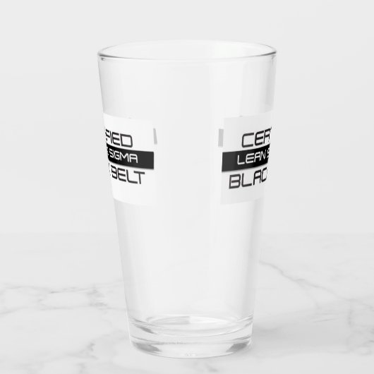 Verre Ceinture noire Lean Six Sigma (Droite)