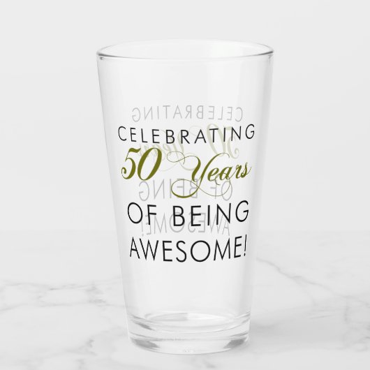 Verre Célébrant 50 ans étant impressionnants (Dos)