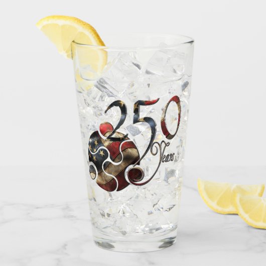 Verre Celebrate 250 Years of American Dreams (Devant glace)