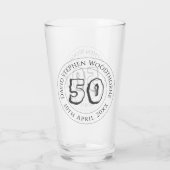 Verre Célébration commémorative d'anniversaire Personnal (Dos)