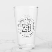 Verre Célébration commémorative d'anniversaire Personnal (Devant)