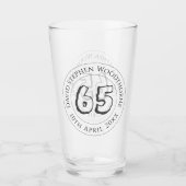 Verre Célébration commémorative d'anniversaire Personnal (Devant)