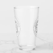 Verre Célébration d'anniversaire avec nom, âge et date d (Gauche)