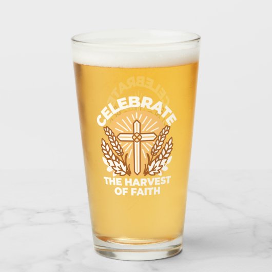 Verre Célébrons la foi avec la récolte - Art Inspiration (Devant (rempli))