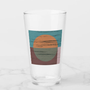 Verre Cercle Orange Et Vert