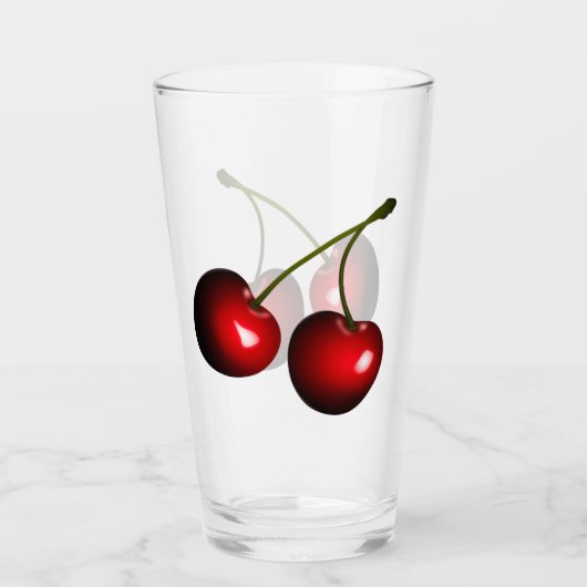 Verre cerise rouge (Devant)