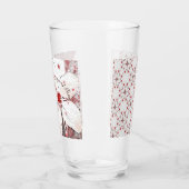 Verre cerisier fleur mariage rouge blanc sakura élégant (Gauche)