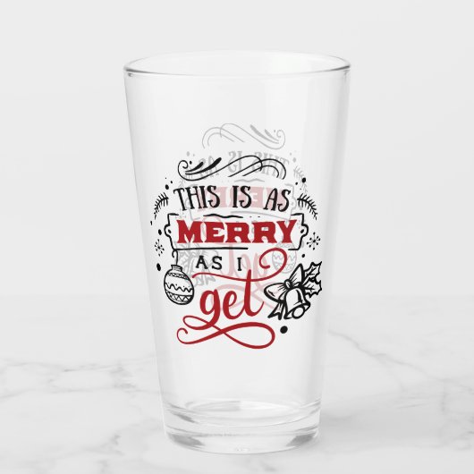 Verre C'est aussi joyeux que je l'ai | Fun de Noël (Dos)