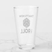 Verre C'est comme ça que j'enroule les dés à 20 côtés (Dos)
