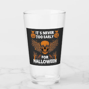 Verre C'est Jamais Trop Tôt Halloween Crâne Vigne Ailes_