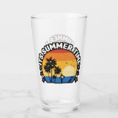 Verre C'est la conception de coucher de soleil tropical  (Dos)