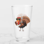 Verre C'est l'heure de la Turquie avec Red Checker Boire (Dos)