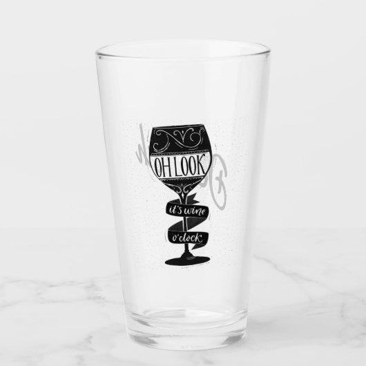 Verre C'est l'horloge du vin (Devant)