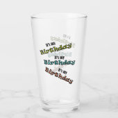 Verre C'est mon anniversaire (Dos)