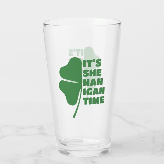Verre C'est Shenanigan Heure St Patrick's Day Half Clove (Dos)