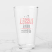 Verre C'est une chose que tu ne comprendrais pas (Dos)