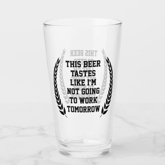 Verre Cette bière a le goût de, bière amusante Lover (Dos)