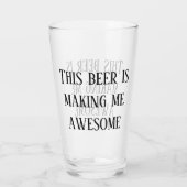 Verre Cette bière me rend génial Pint (Dos)