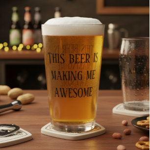Verre Cette bière me rend génial Pint