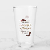 Verre Cette épouse est un nom de soirée de bachelorette (Dos)