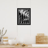 Verre Champagne Art déco Imprimer 16x20 (Cuisine)