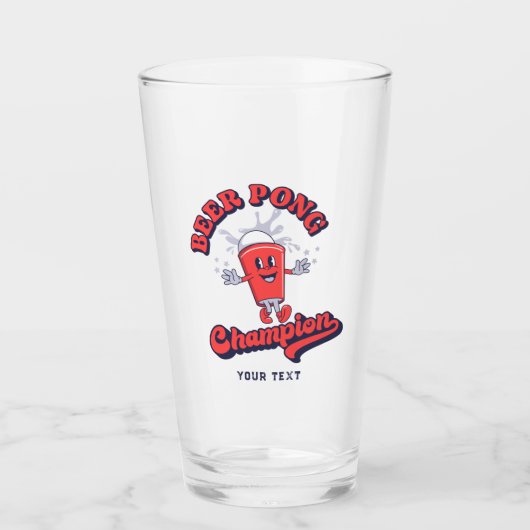 Verre Champion de la bière Pong amusant jeu de boisson (Devant)