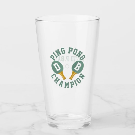 Verre Champion Ping Pong Personnalisé Pint Glass (Devant)