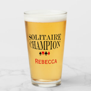 Verre Champion solitaire personnalisé