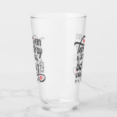 Verre "Chaque histoire d'amour" Citation Script noir Coe (Gauche)