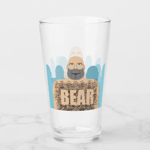Verre Chariot d'homme ours chauve musclé de SlipperyJoe 