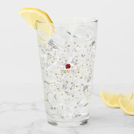 Verre Charme classique : des étoiles de Noël rétro en ve (Devant glace)