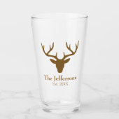 Verre Charme rustique de la tête de cerf (Devant)