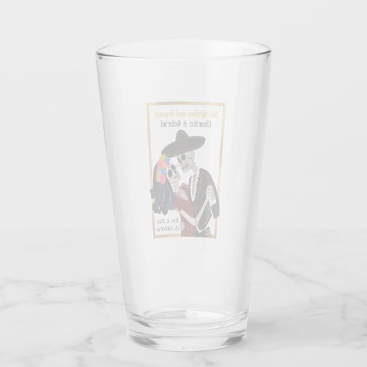 Verre Charro et Catrina Sugar Skuls Dansant (Dos)