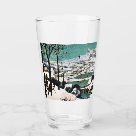 Verre Chasseurs dans le paysage de neige Pieter Bruegel (Devant)