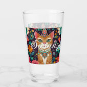 Verre Chat Bijou Couronné (Dos)