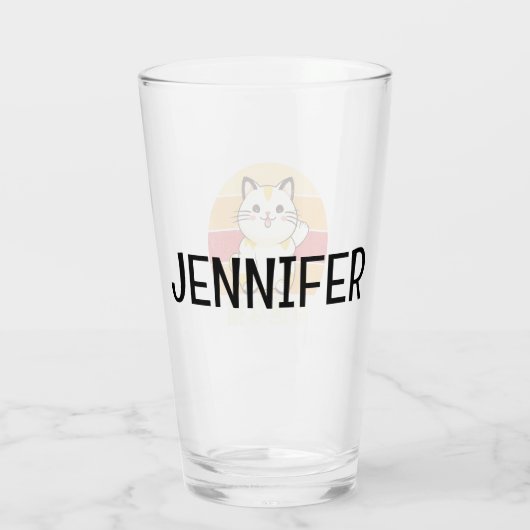 Verre Chat chanceux (Dos)