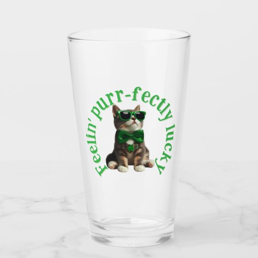 Verre Chat chanceux parfaitement (Devant)