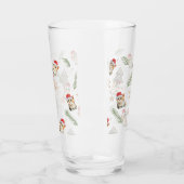 Verre Chat chaton chaton couleur vert Père Noël Joyeux N (Gauche)