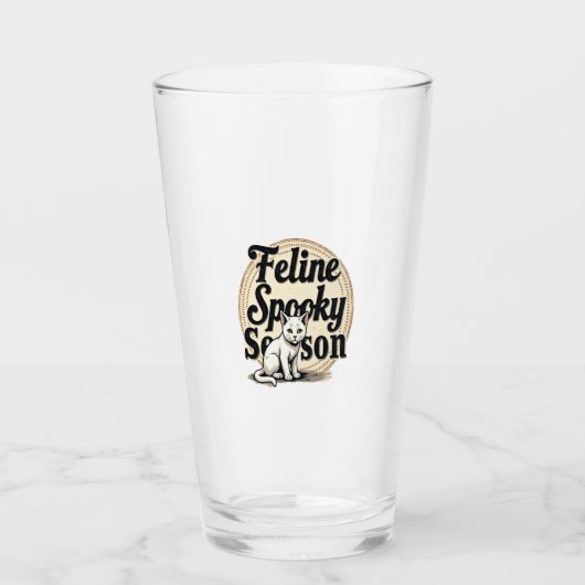 Verre Chat de la saison effrayante féline (Devant)
