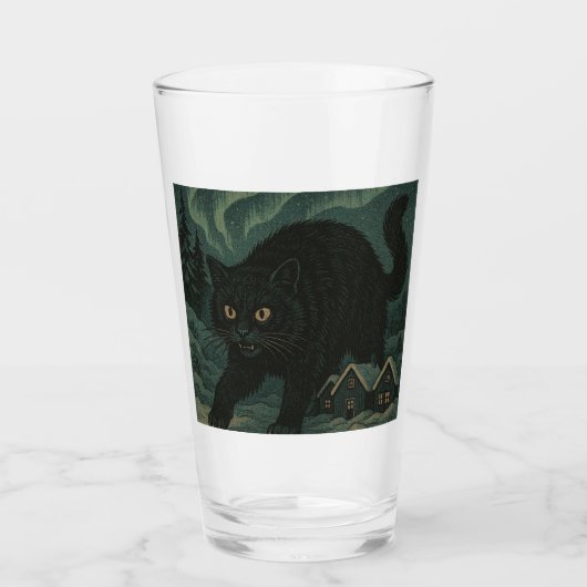 Verre Chat de Noël islandais Yule (Devant)