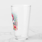 Verre Chat de Noël mignon et coloré (Gauche)