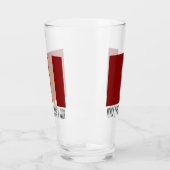 Verre Chat de Noël moderne rouge blanc or (Gauche)