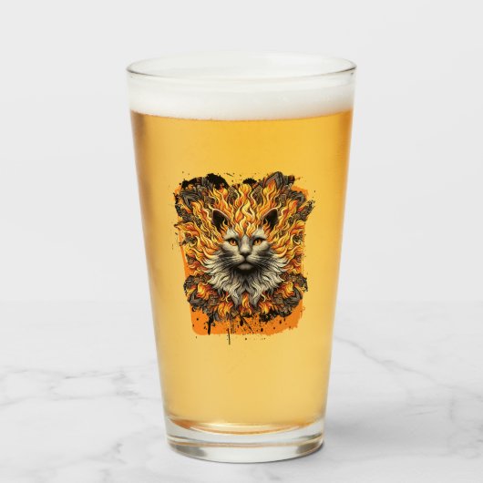 Verre Chat d'enfer (Devant (rempli))