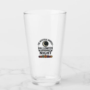 Verre Chat d'Halloween Chats noirs Citrouilles Vintage D