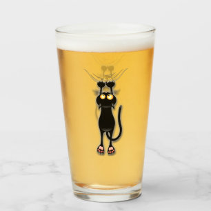 Verre Chat drôle Personnage Grattant Tissu