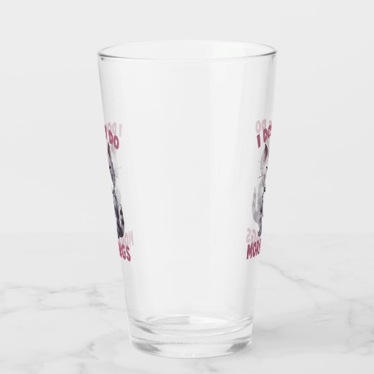 Verre Chat en colère - Je ne fais pas les matins (Droite)