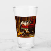 Verre Chat et chatons Jouer avec chaise (Devant)