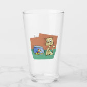 Verre Chat et cuvette de poisson (Devant)